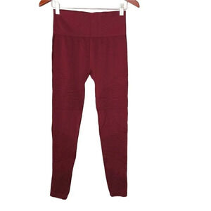 C&C California Women's Seamless Leggings Pants Medium Burgundy